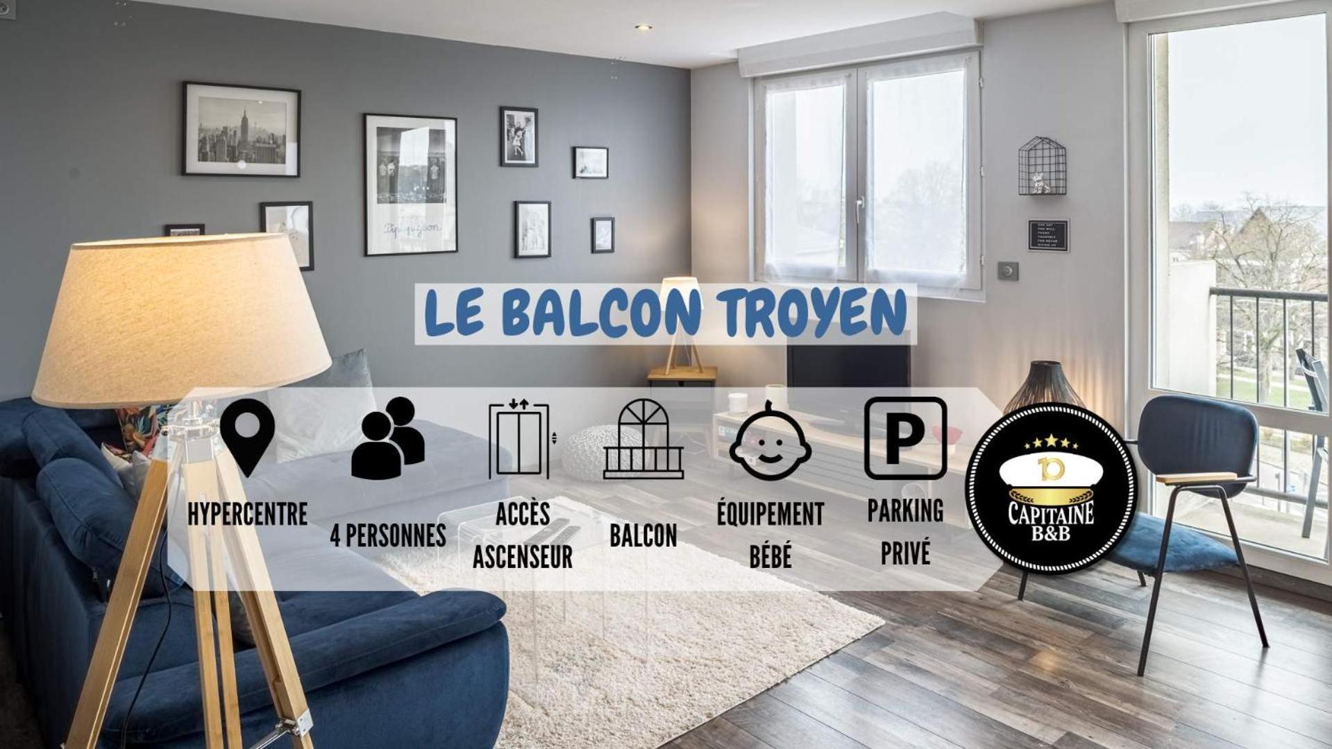 Le Balcon Troyen - Proche Hypercentre - 4 Pers. Daire Troyes Dış mekan fotoğraf